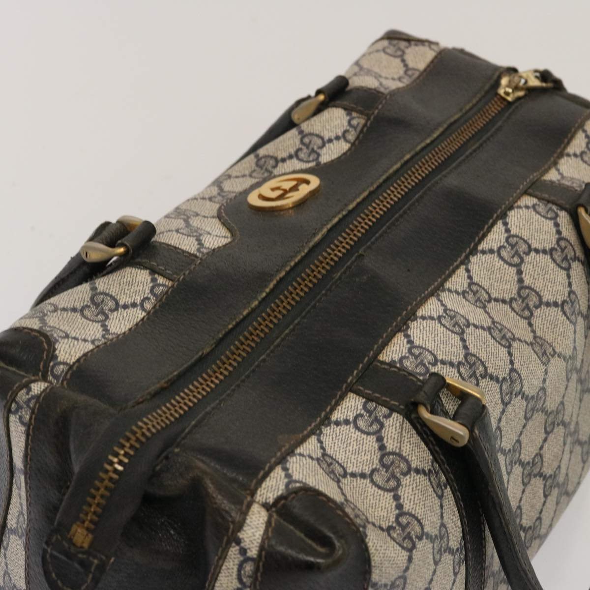 GUCCI GG Supreme Boston Bag PVC Navy ep4157