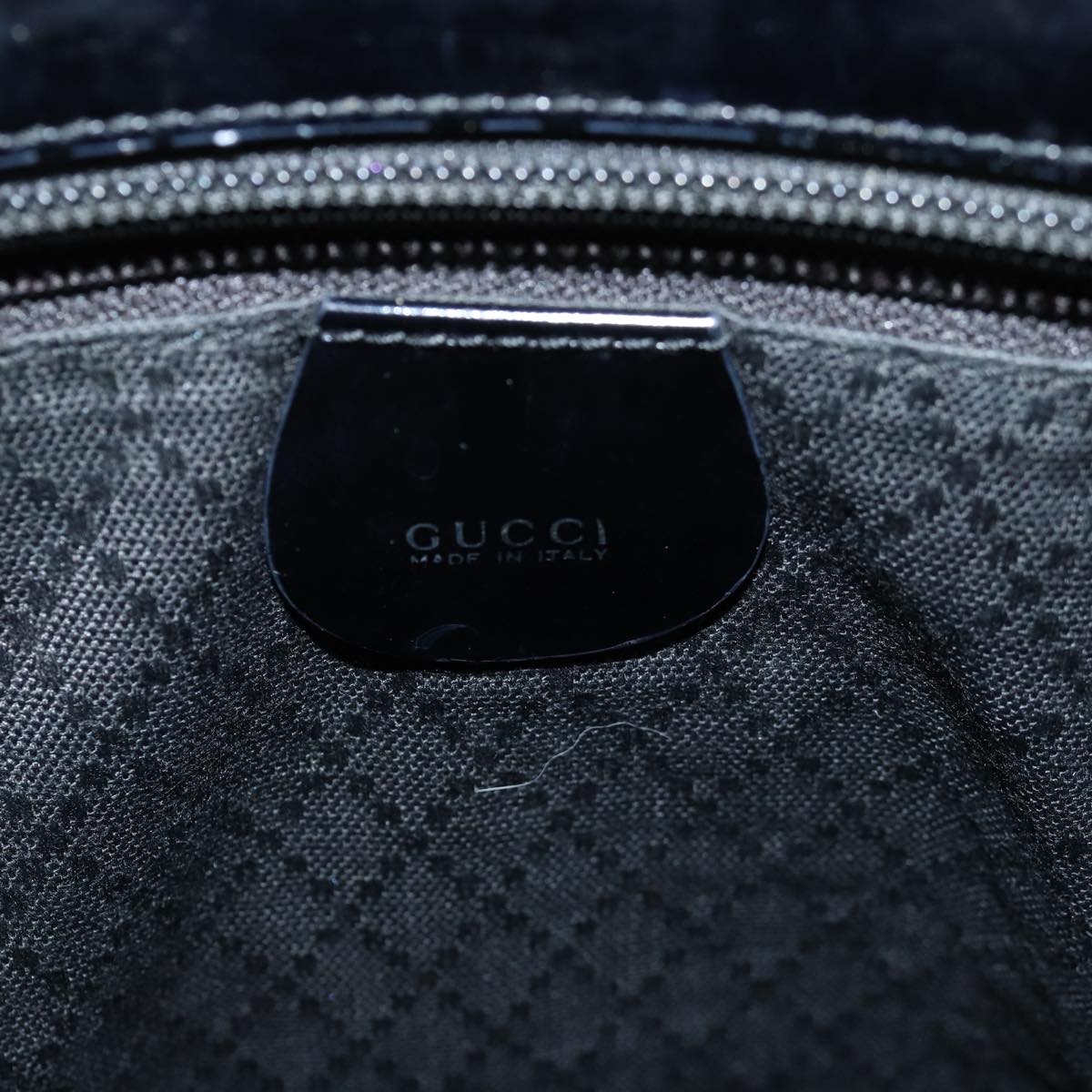 GUCCI Bamboo Hand Bag Canvas Black 002 1998 0441 ep4202