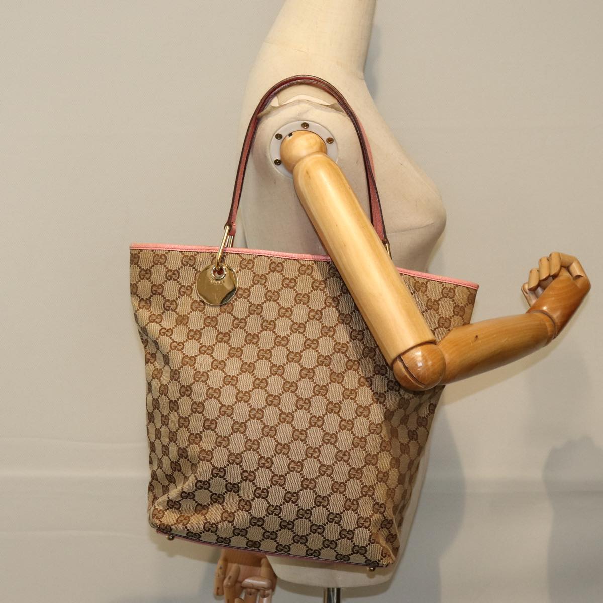 GUCCI GG Canvas Tote Bag Beige 120836 ep4211