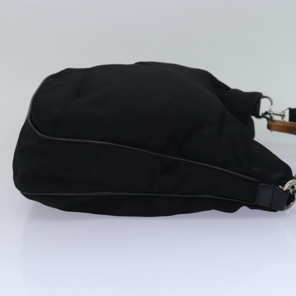 GUCCI Bamboo Hand Bag Nylon 2way Black ep4212