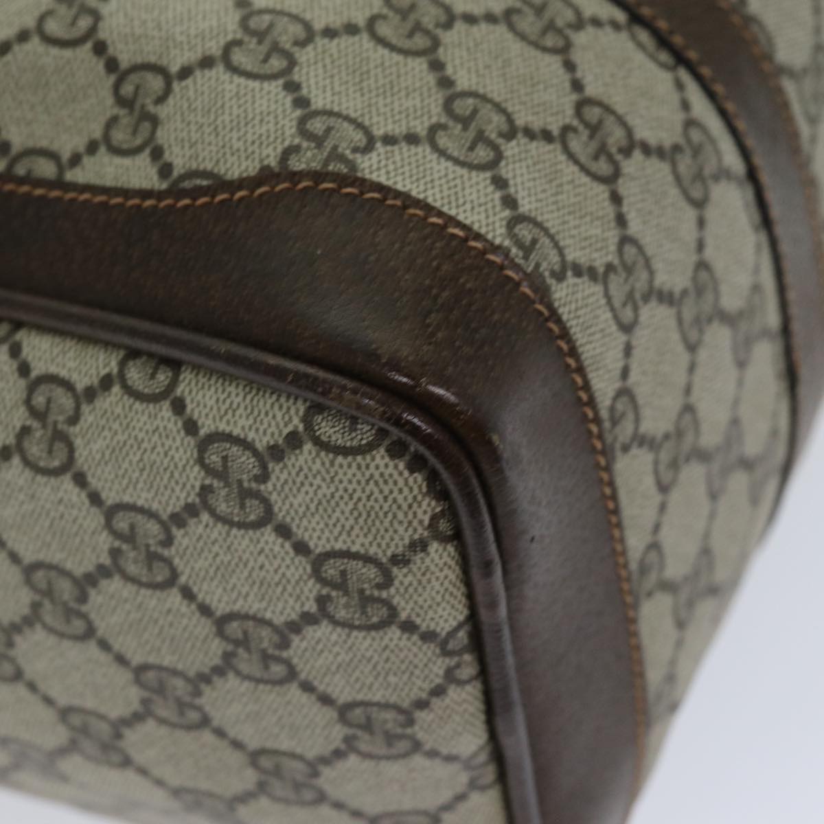 GUCCI GG Supreme Boston Bag PVC Beige ep4225