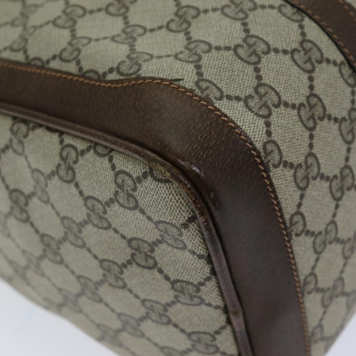 GUCCI GG Supreme Boston Bag PVC Beige ep4225