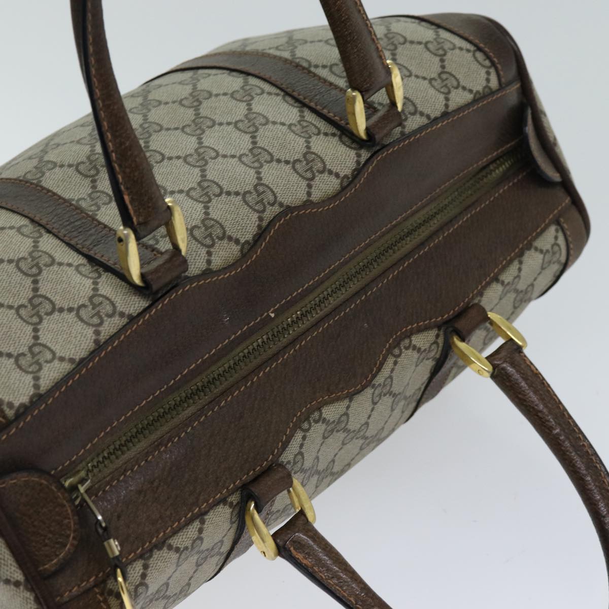 GUCCI GG Supreme Boston Bag PVC Beige ep4225
