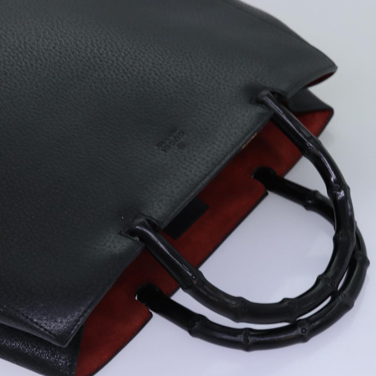 GUCCI Bamboo Hand Bag Leather Black 002 1060 ep4233