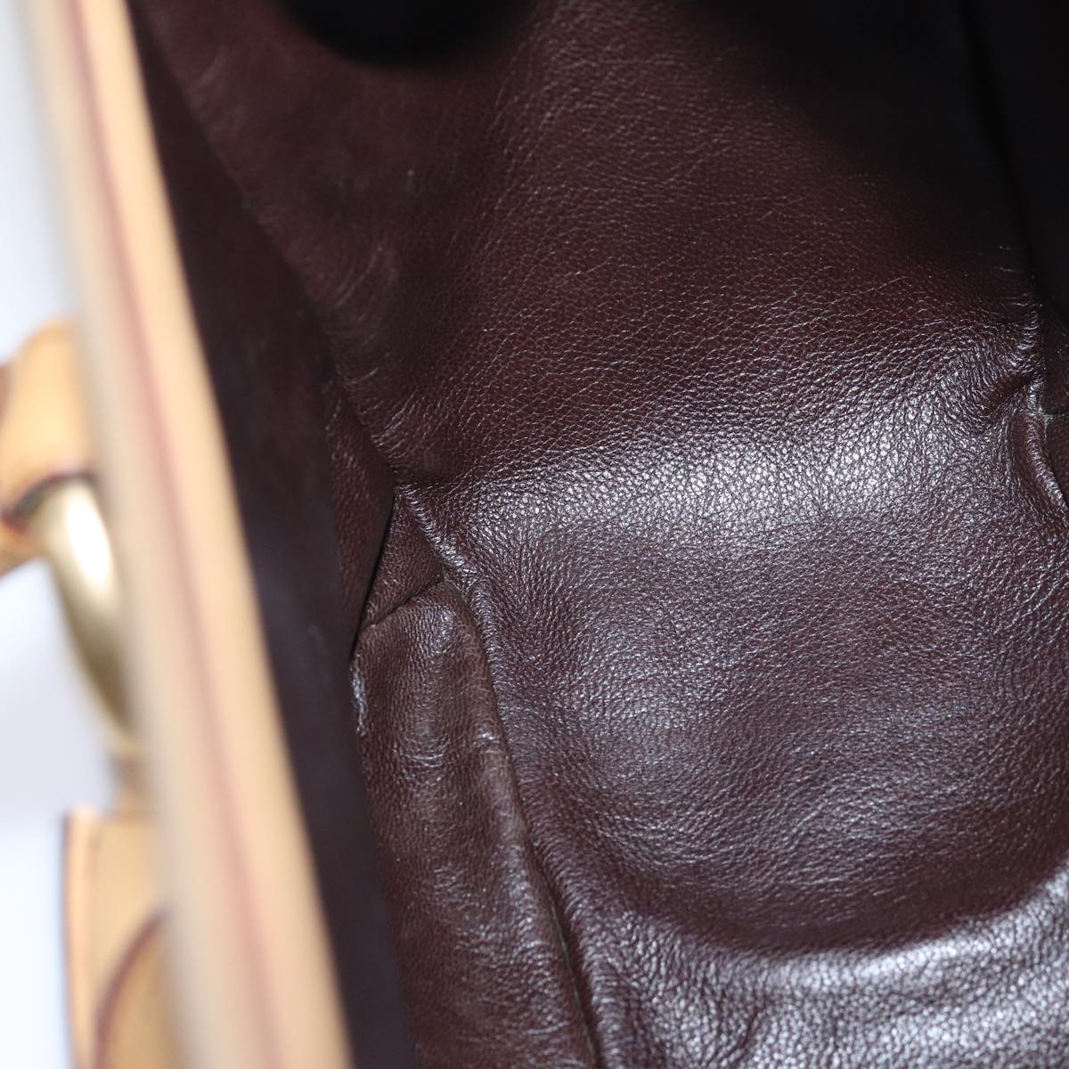 GUCCI Horsebit Shoulder Bag Leather Beige 120982 ep4250