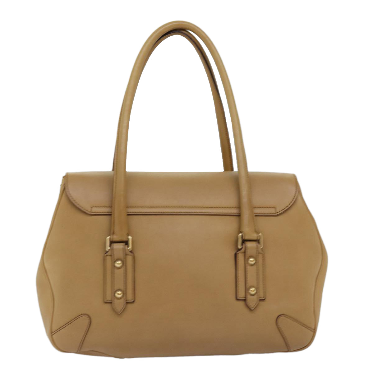 GUCCI Horsebit Shoulder Bag Leather Beige 120982 ep4250