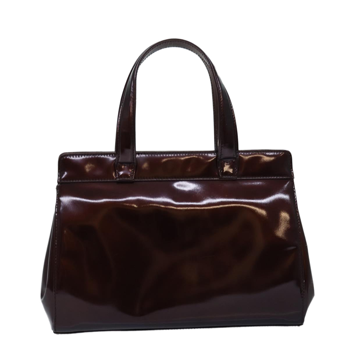 GUCCI Hand Bag Enamel 2way Brown 000 2113 0315 ep4253