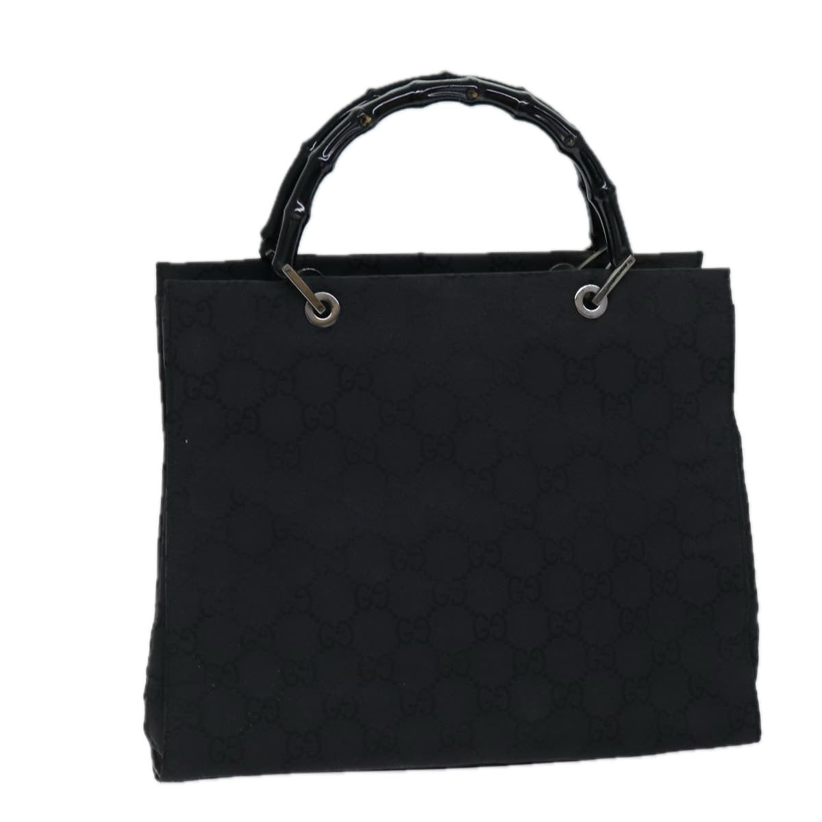 GUCCI Bamboo GG Canvas Hand Bag Black 002 1010 3754 ep4256