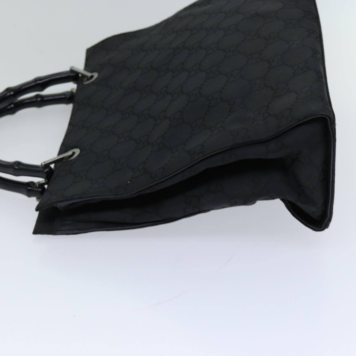 GUCCI Bamboo GG Canvas Hand Bag Black 002 1010 3754 ep4256