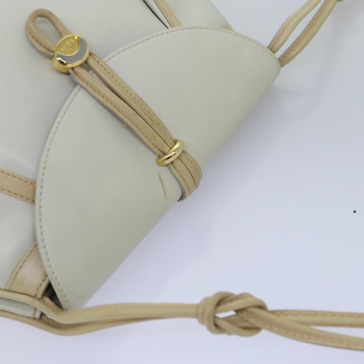 GUCCI Shoulder Bag Leather Beige ep4257
