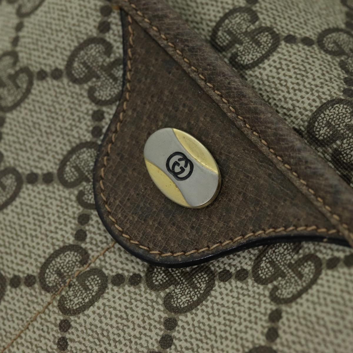 GUCCI Web Sherry Line GG Supreme Shoulder Bag Beige Red 41 02 033 ep4290