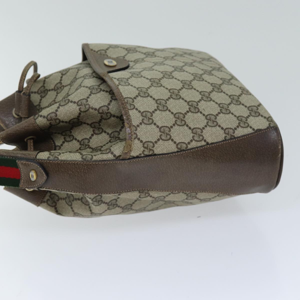 GUCCI Web Sherry Line GG Supreme Shoulder Bag Beige Red 41 02 033 ep4290
