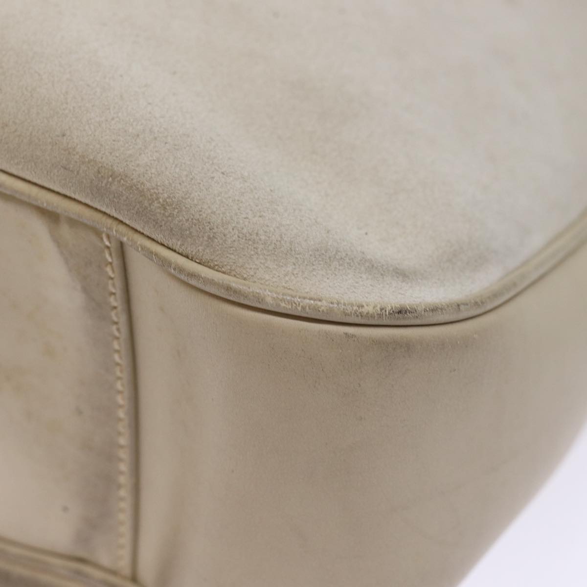 GUCCI Bamboo Hand Bag Suede 2way Beige 001 1014 1577 ep4292