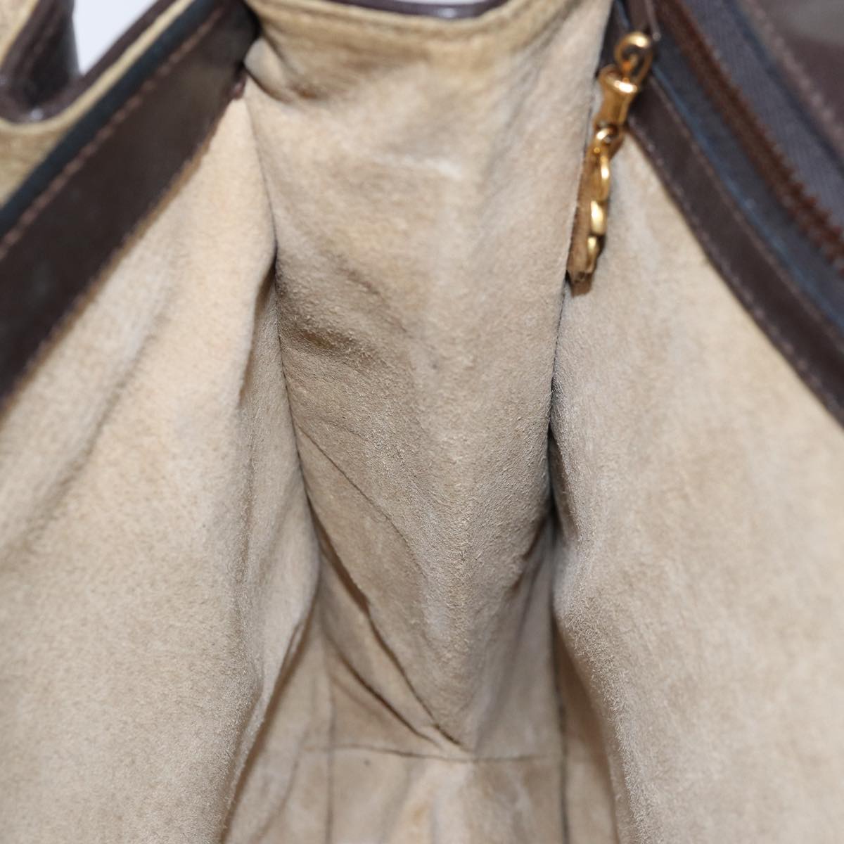 GUCCI Shoulder Bag Suede Brown ep4293
