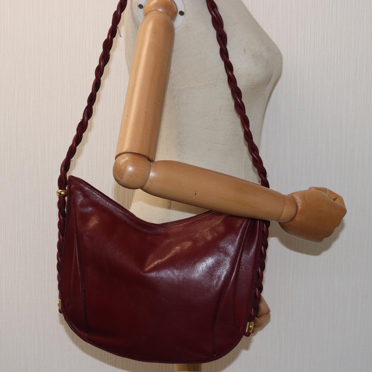 GUCCI Shoulder Bag Leather Red ep4297