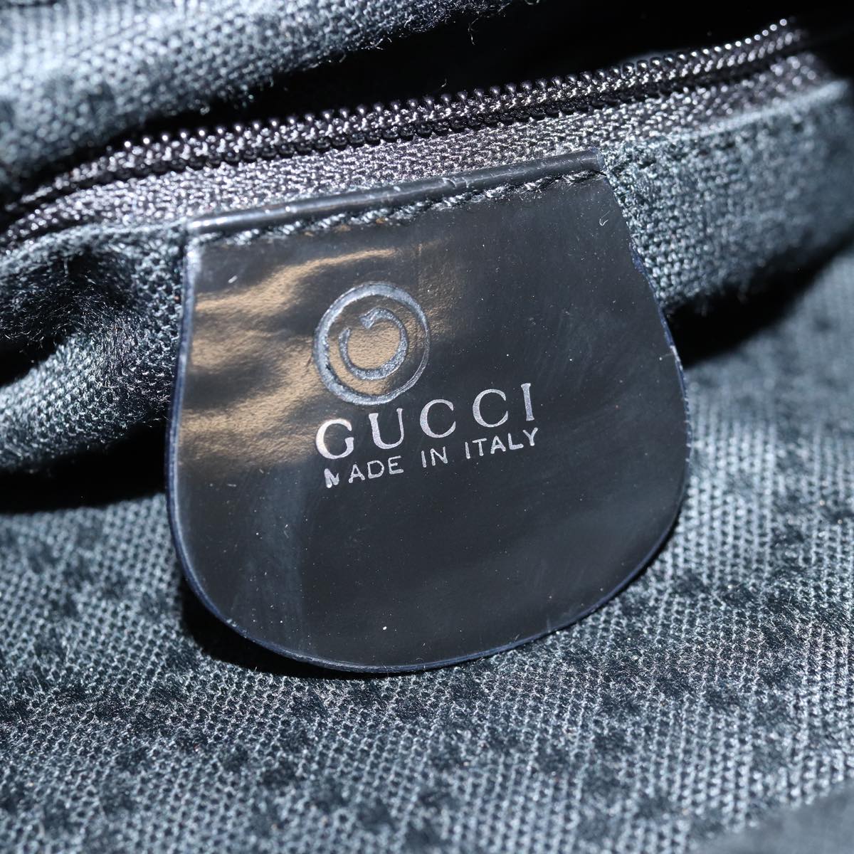 GUCCI Bamboo Hand Bag Nylon 2way Black 000 2265 0581 ep4302