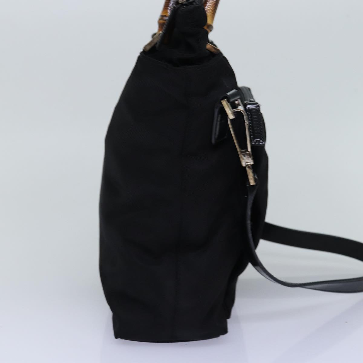 GUCCI Bamboo Hand Bag Nylon 2way Black 000 2265 0581 ep4302
