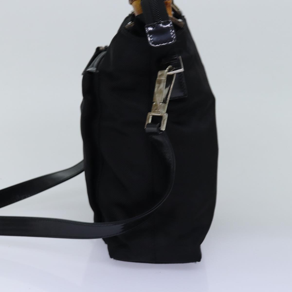 GUCCI Bamboo Hand Bag Nylon 2way Black 000 2265 0581 ep4302