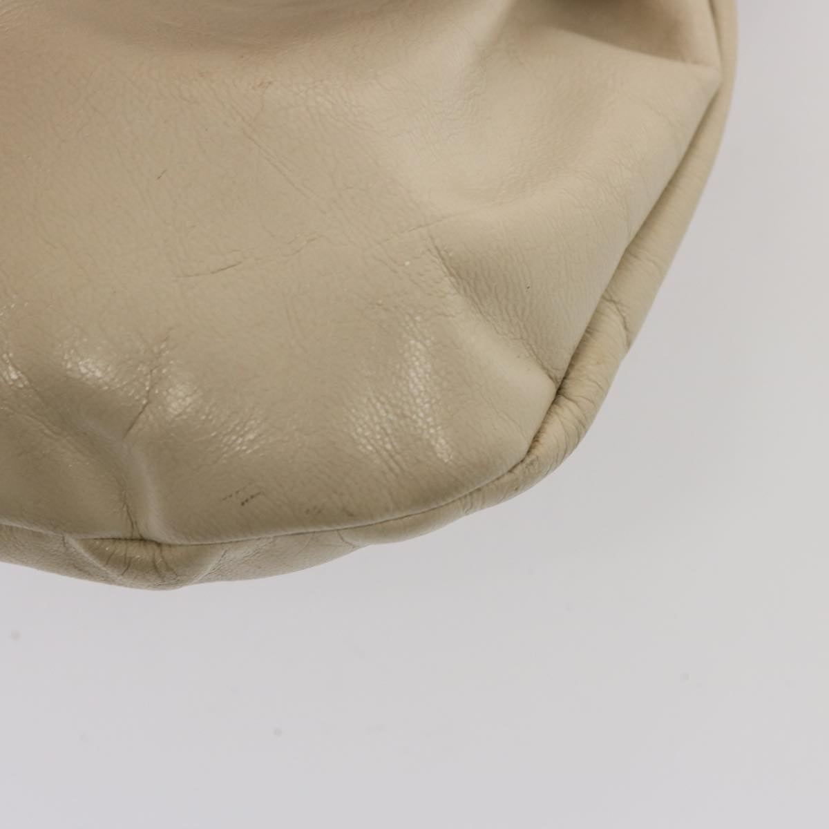 GUCCI Bamboo Hand Bag Leather White 124297 ep4314