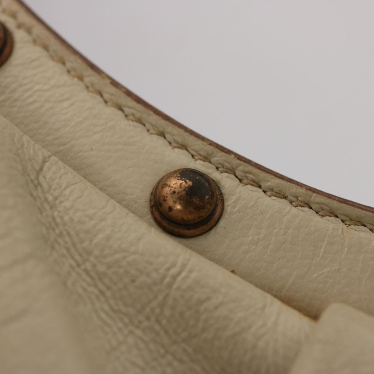 GUCCI Bamboo Hand Bag Leather White 124297 ep4314