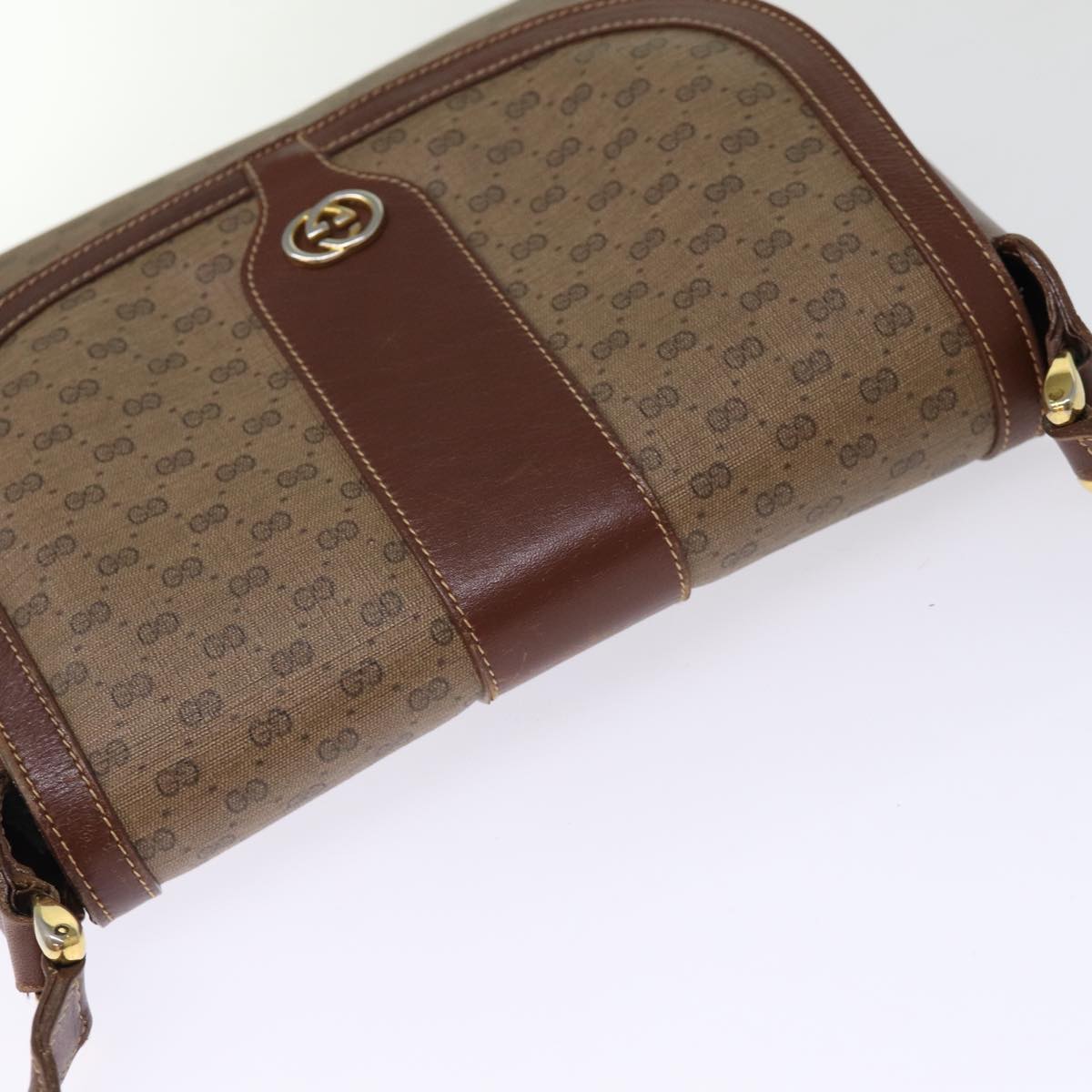 GUCCI Micro GG Supreme Shoulder Bag PVC Leather Brown 001 101 4425 ep4322