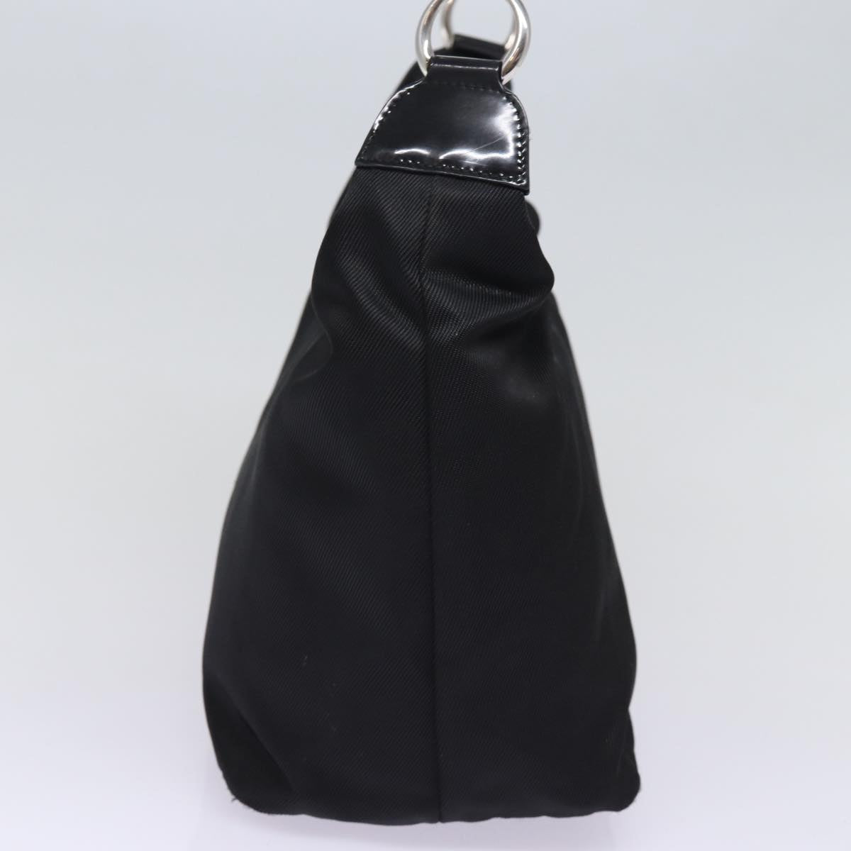 GUCCI Bamboo Shoulder Bag Nylon Black ep4342