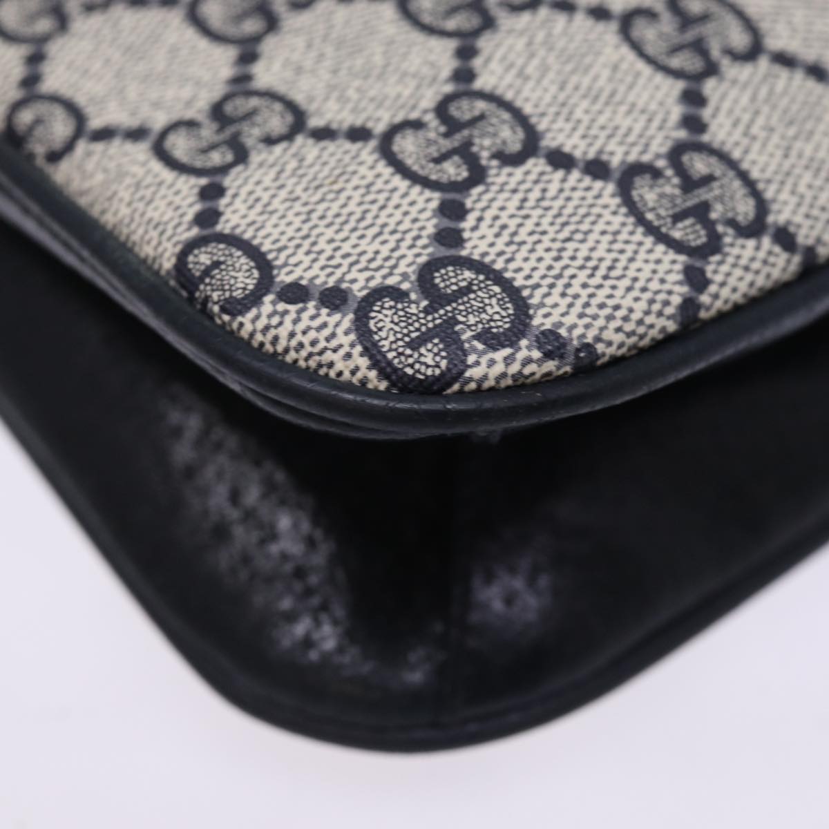 GUCCI GG Supreme Shoulder Bag PVC Navy ep4363