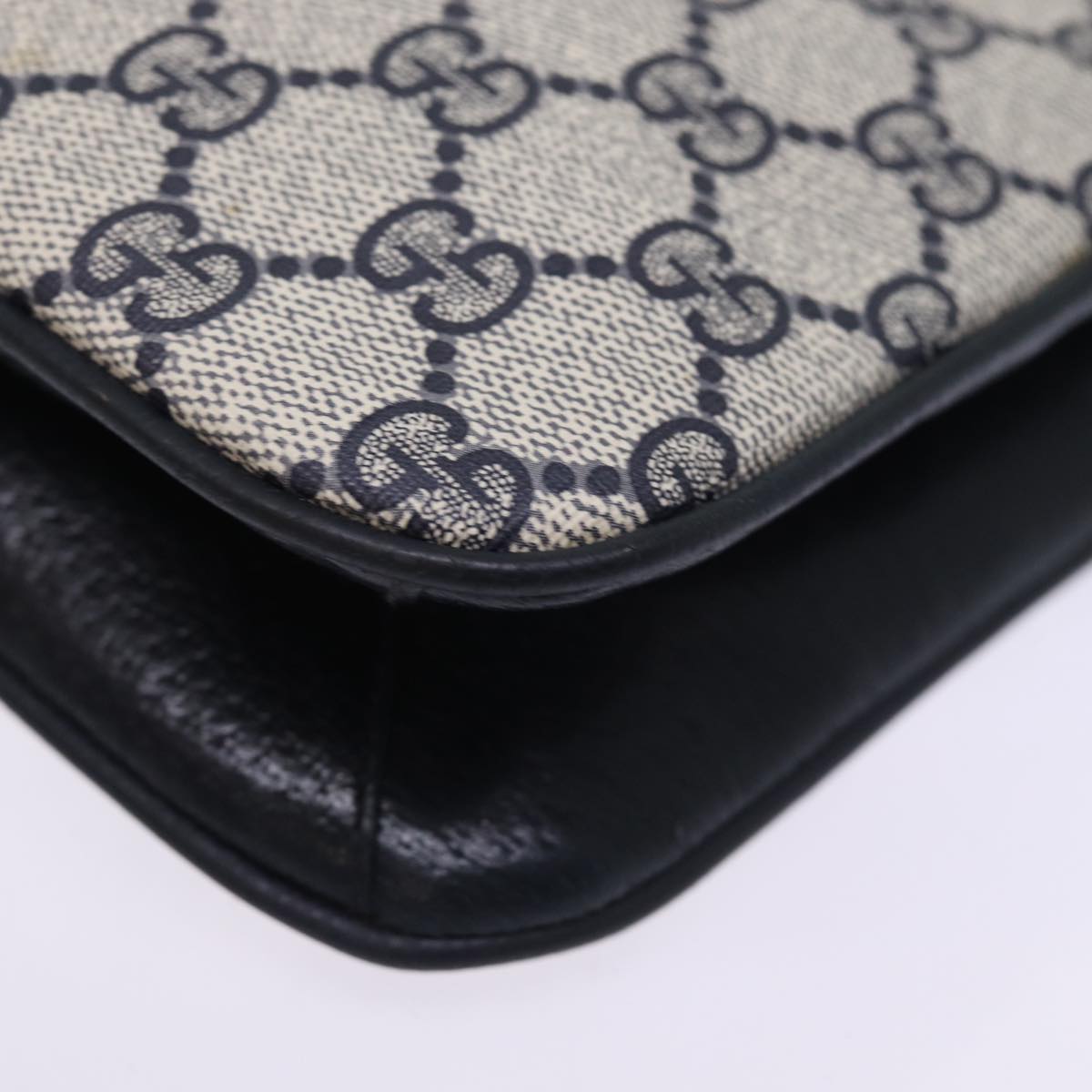 GUCCI GG Supreme Shoulder Bag PVC Navy ep4363