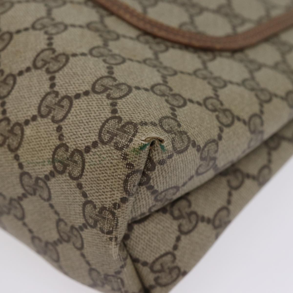 GUCCI GG Supreme Web Sherry Line Tote Bag Beige Red Green 89 02 003 ep4366