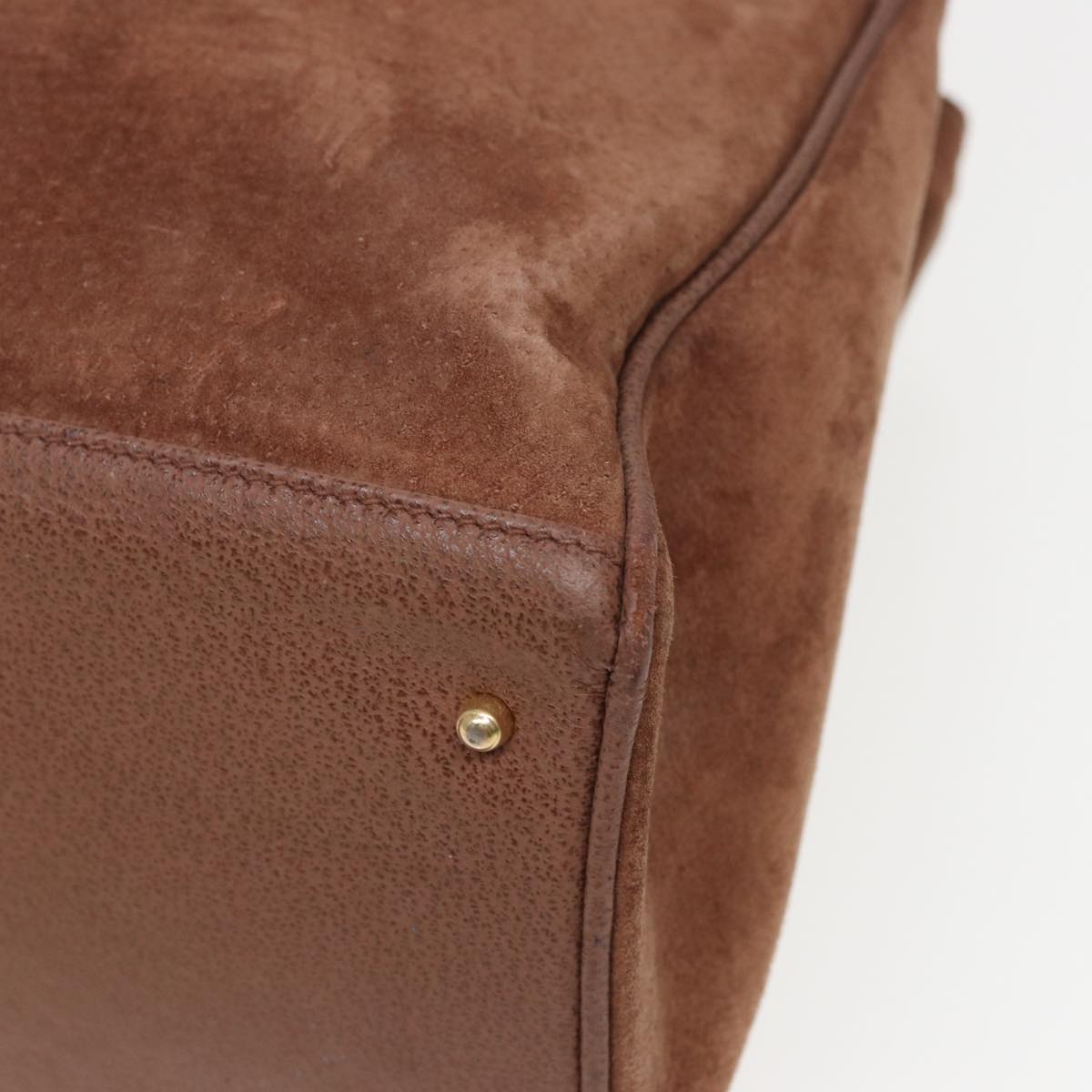 GUCCI Bamboo Hand Bag Suede Leather 2way Brown 002 2855 0322 0 ep4371