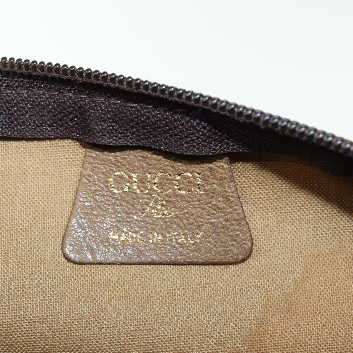 GUCCI GG Plus Supreme Web Sherry Line Tote Bag PVC Beige Red Green ep4377