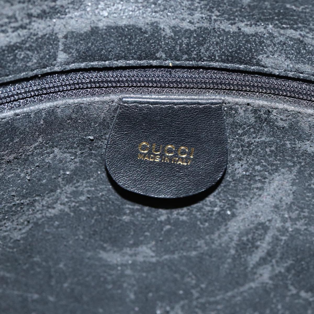 GUCCI Bamboo Shoulder Bag Leather 2way Black 001 1781 1577 ep4378