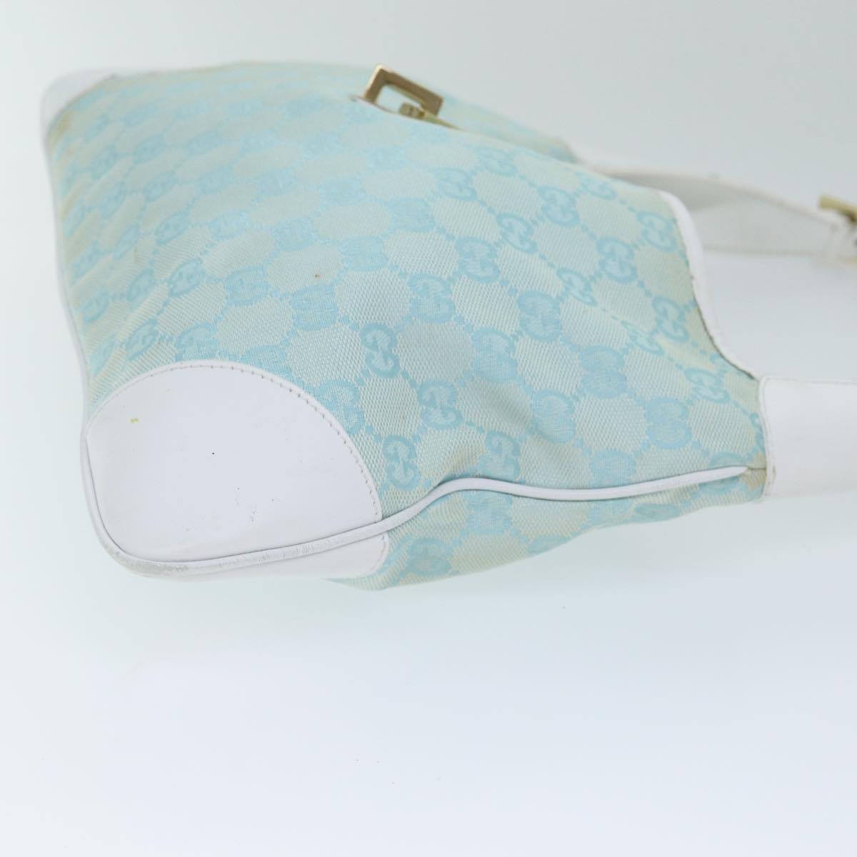 GUCCI GG Canvas Jackie Shoulder Bag Light Blue 001 4057 ep4384