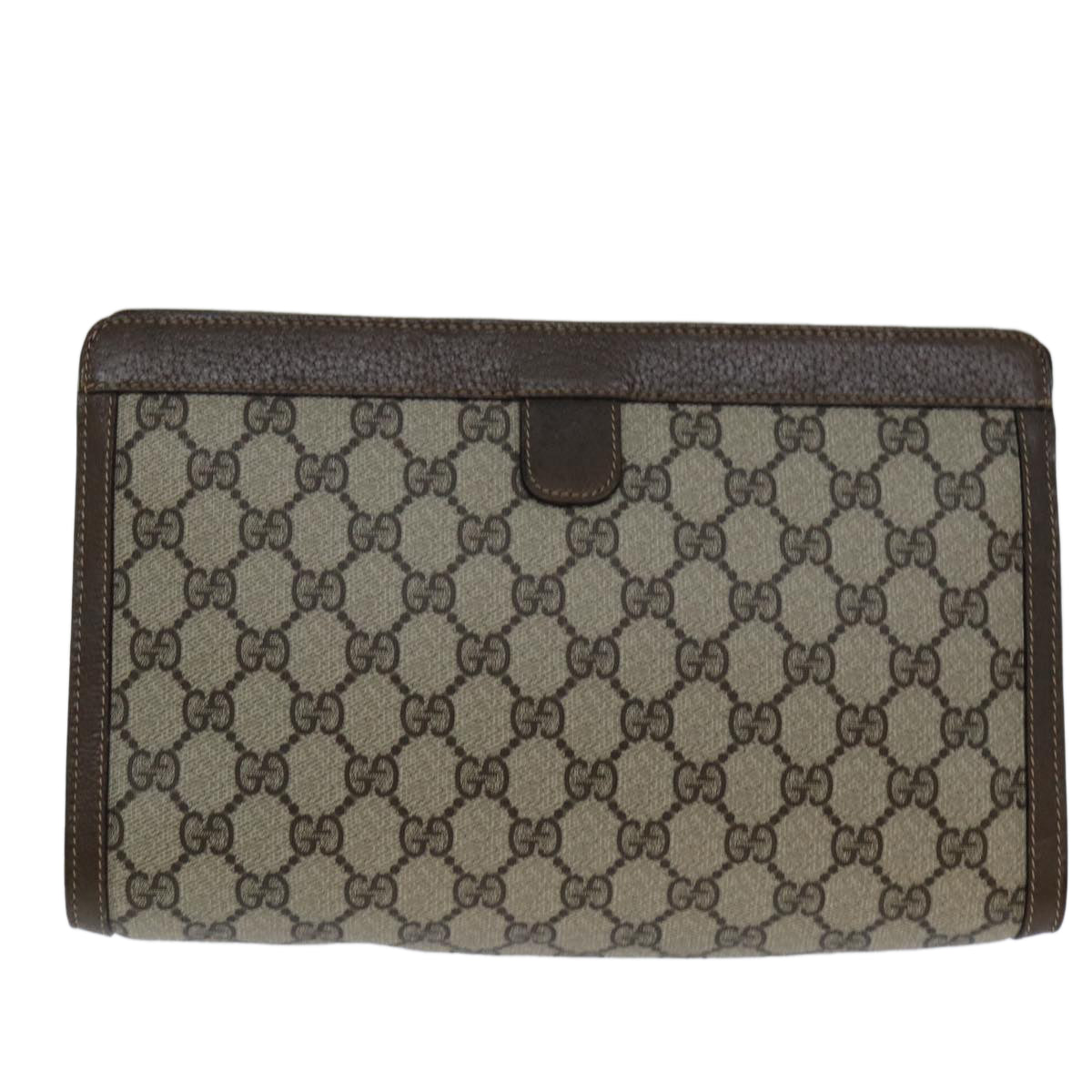 GUCCI GG Supreme Web Sherry Line Clutch Bag PVC Navy Red 89 01 033 ep4398