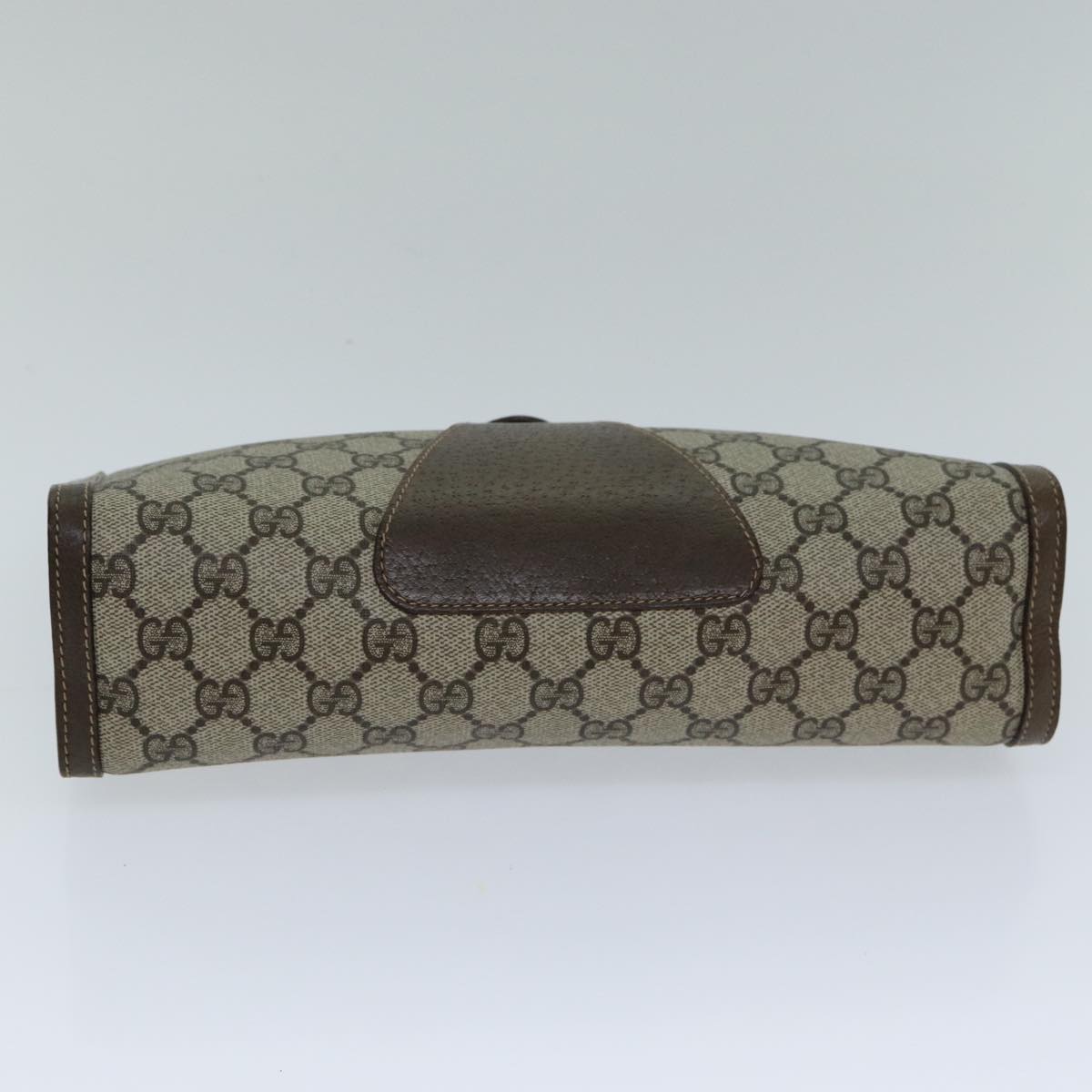 GUCCI GG Supreme Web Sherry Line Clutch Bag PVC Navy Red 89 01 033 ep4398