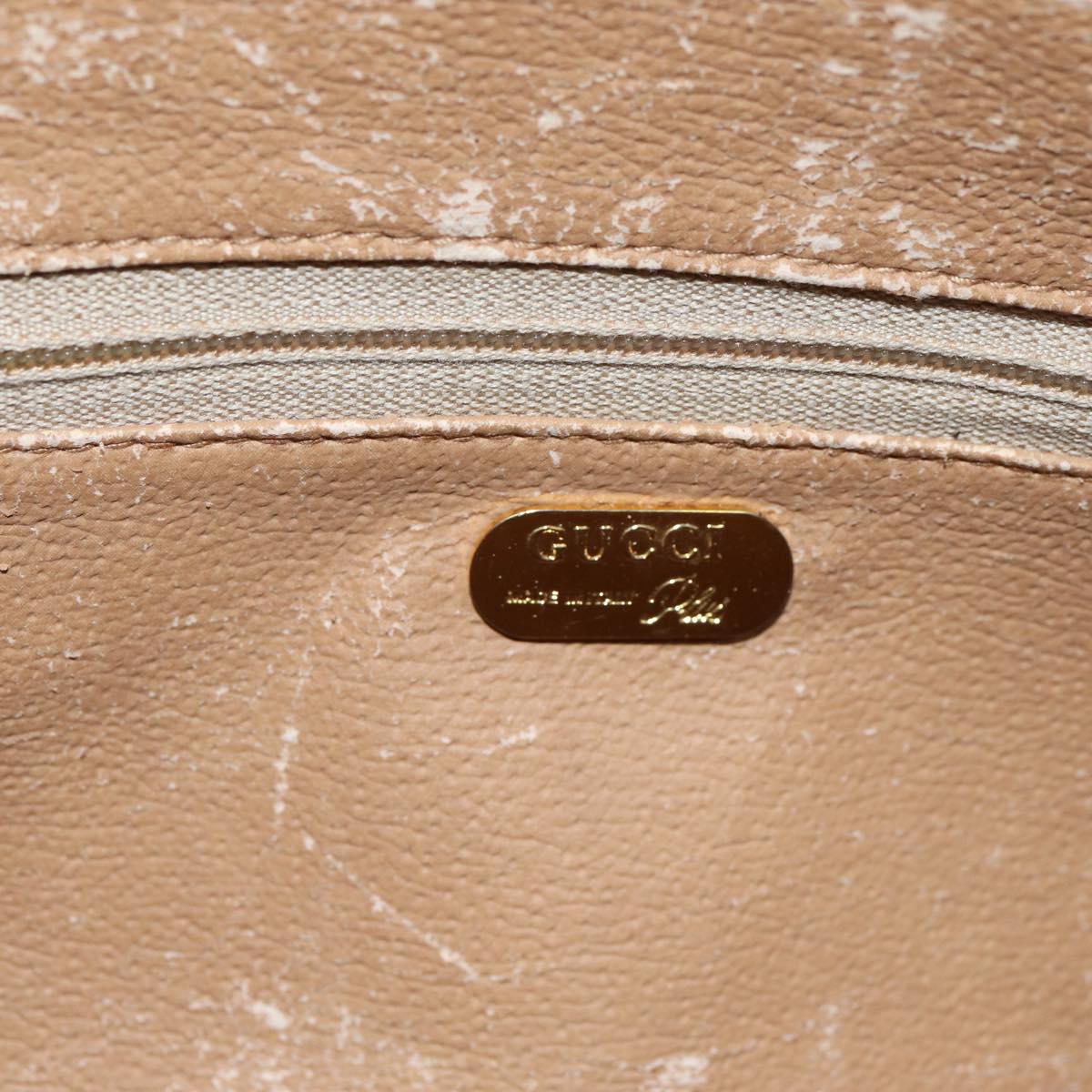 GUCCI GG Plus Supreme Hand Bag PVC Leather Beige ep4401