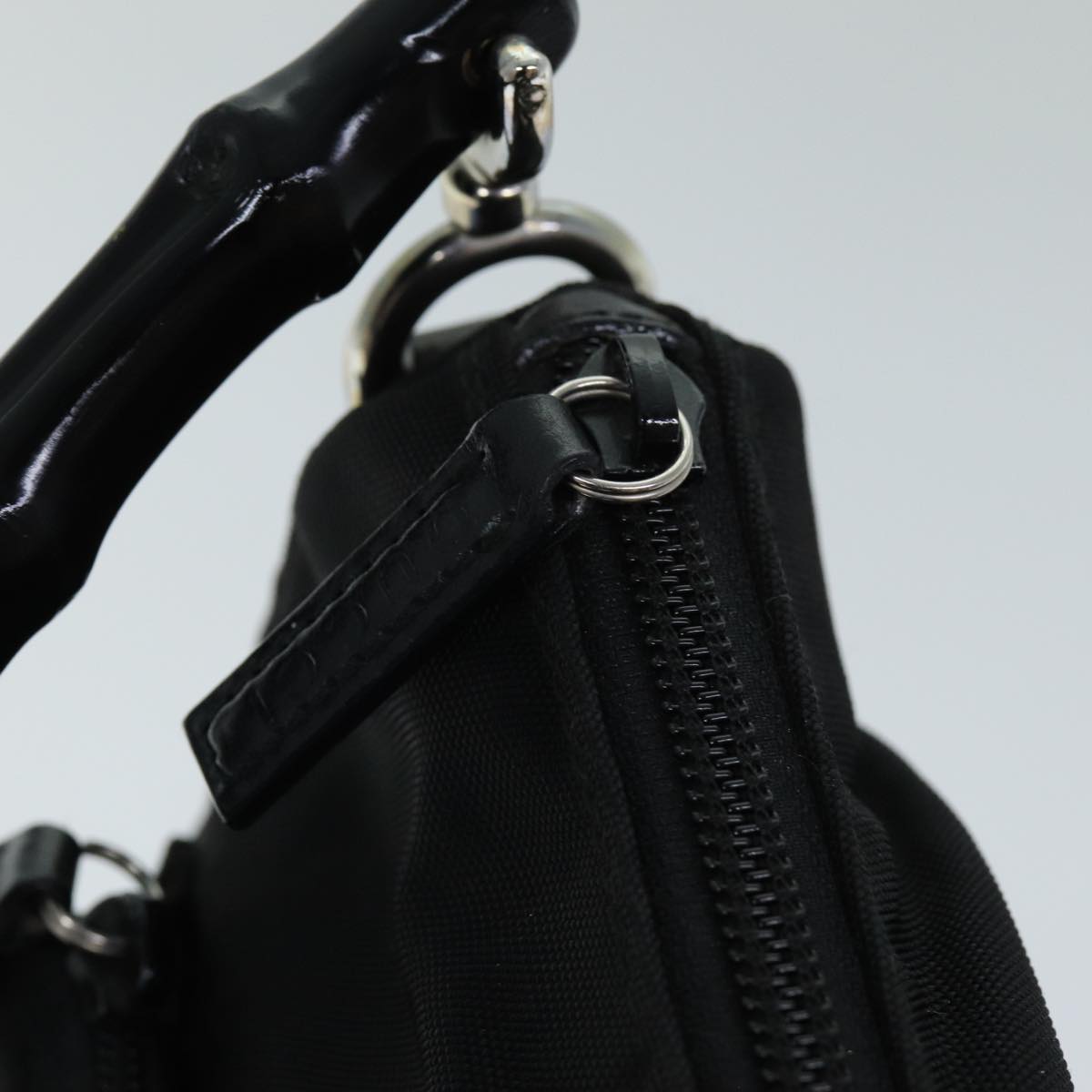 GUCCI Bamboo Shoulder Bag Nylon Black 000 0509 2122 ep4409