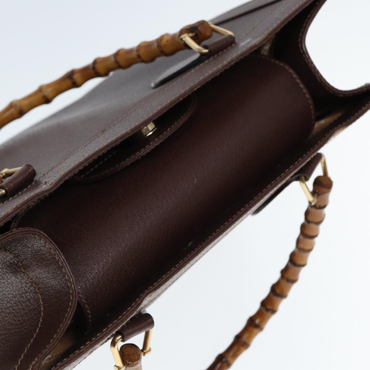 GUCCI Bamboo Tote Bag Leather Brown 002 1186 0269 ep4413
