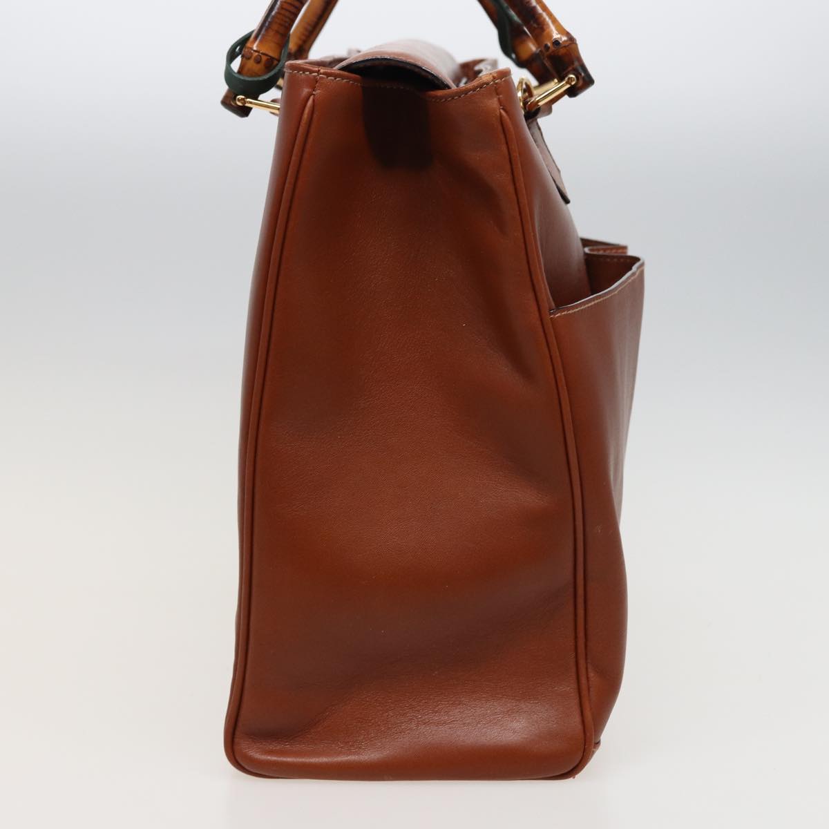 GUCCI Bamboo Tote Bag Leather 2way Brown 002 2855 0322 0 ep4414