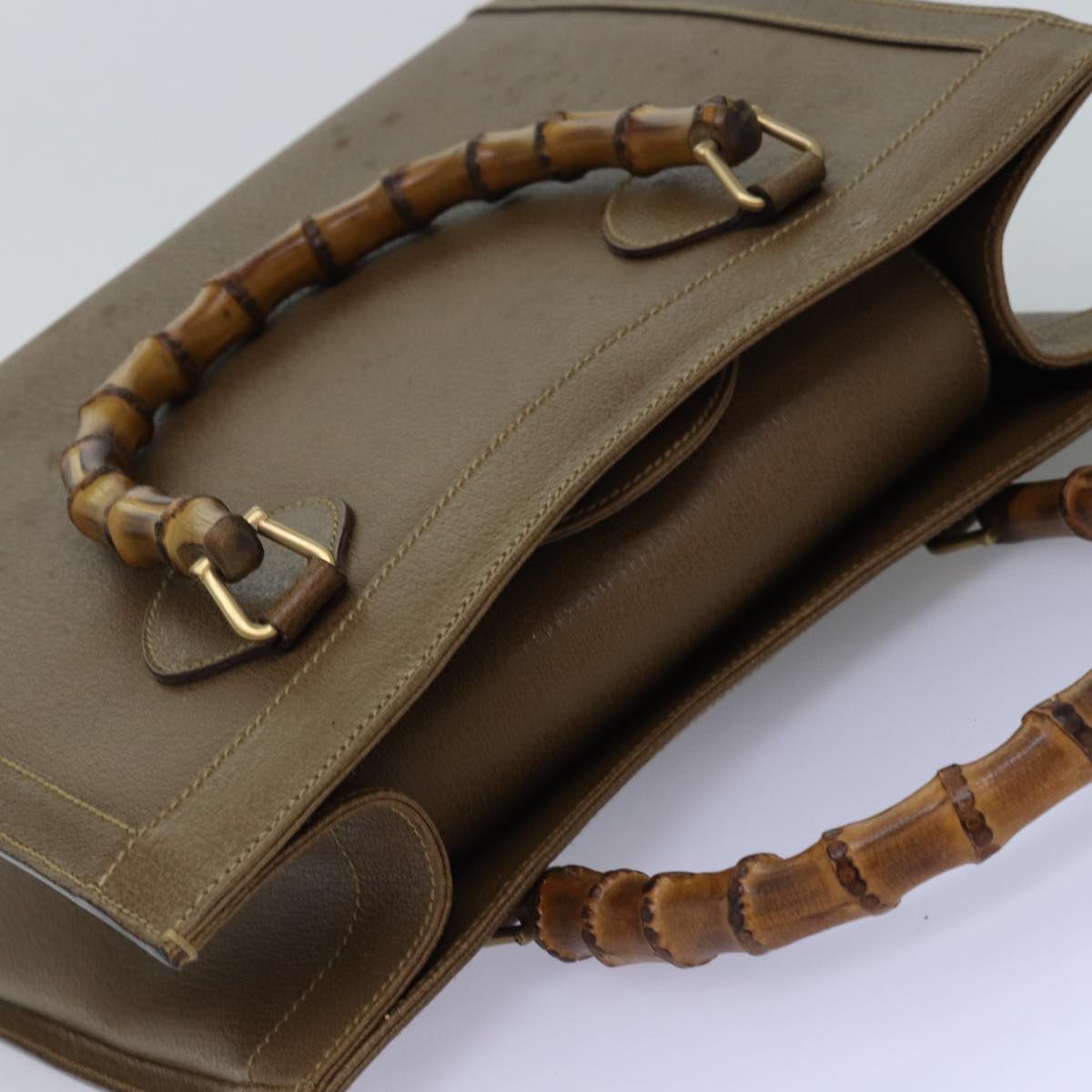 GUCCI Bamboo Tote Bag Leather Brown 002 1186 0260 ep4426