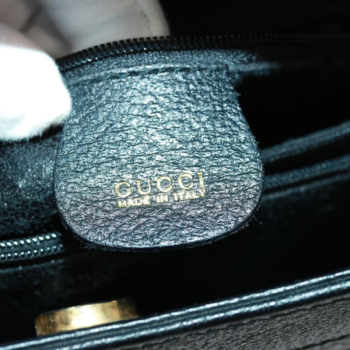 GUCCI Bamboo Tote Bag Leather Black 002 2853 0260 0 ep4449