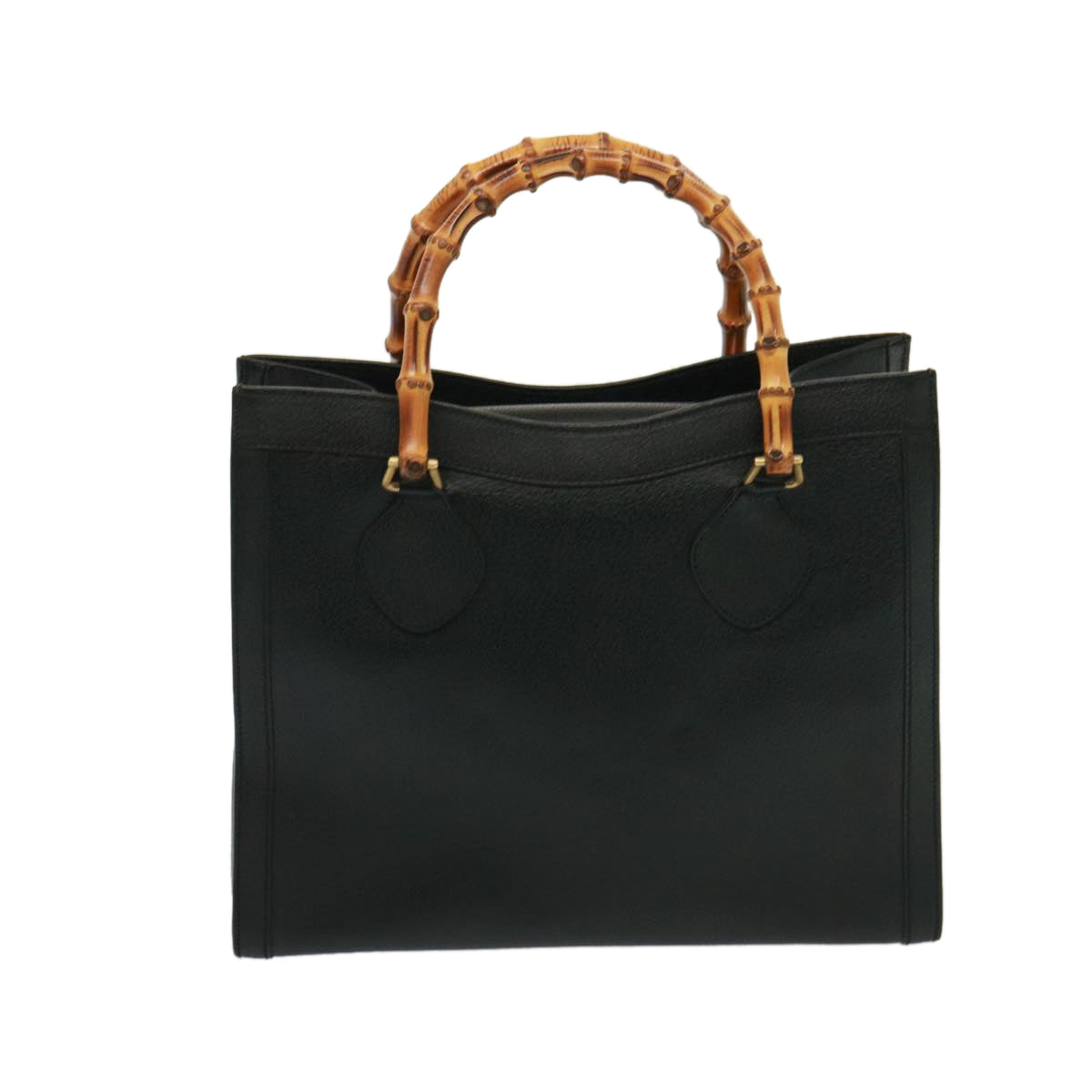 GUCCI Bamboo Tote Bag Leather Black 002 2853 0260 0 ep4449