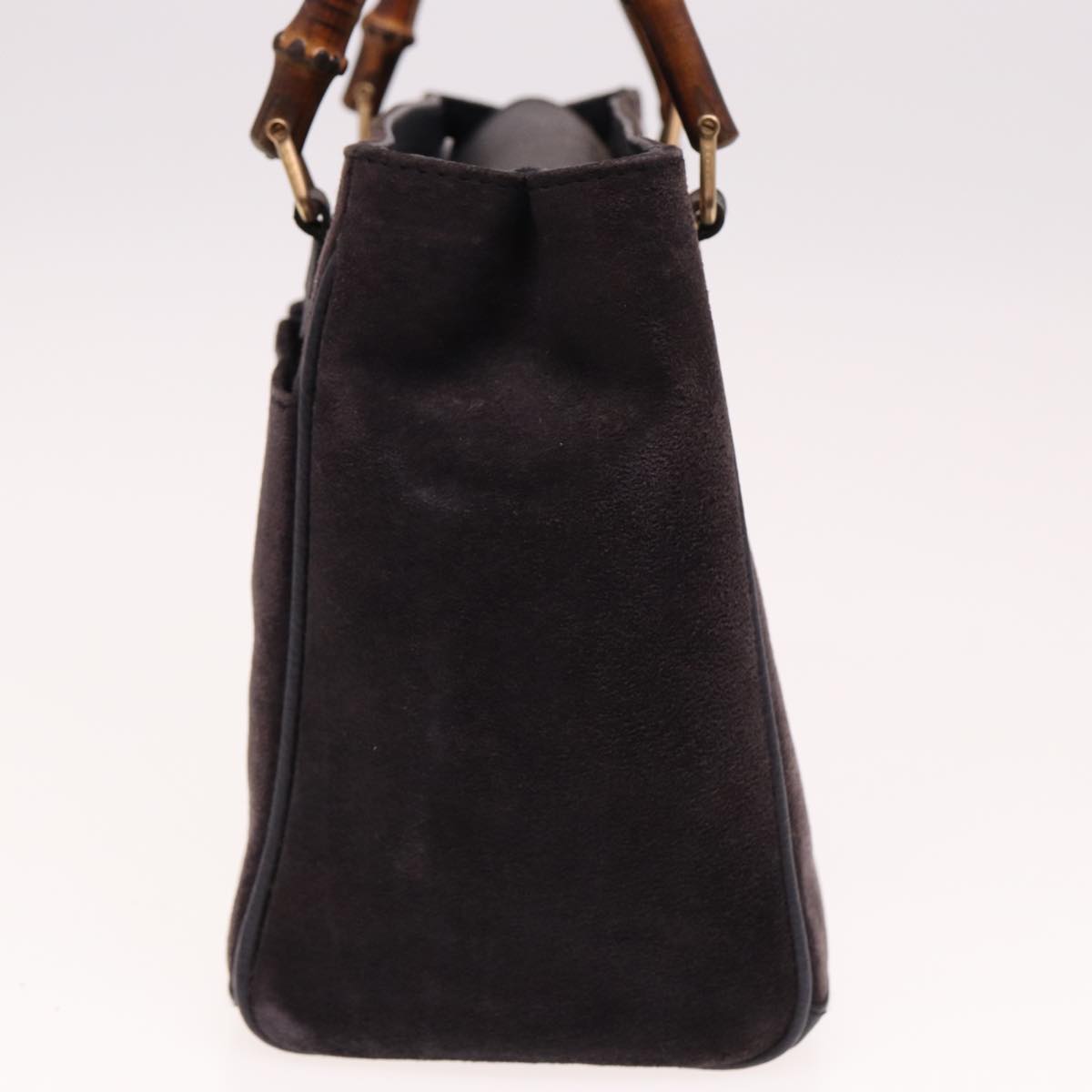 GUCCI Bamboo Hand Bag Suede 2way Navy 000 123 0316 ep4450