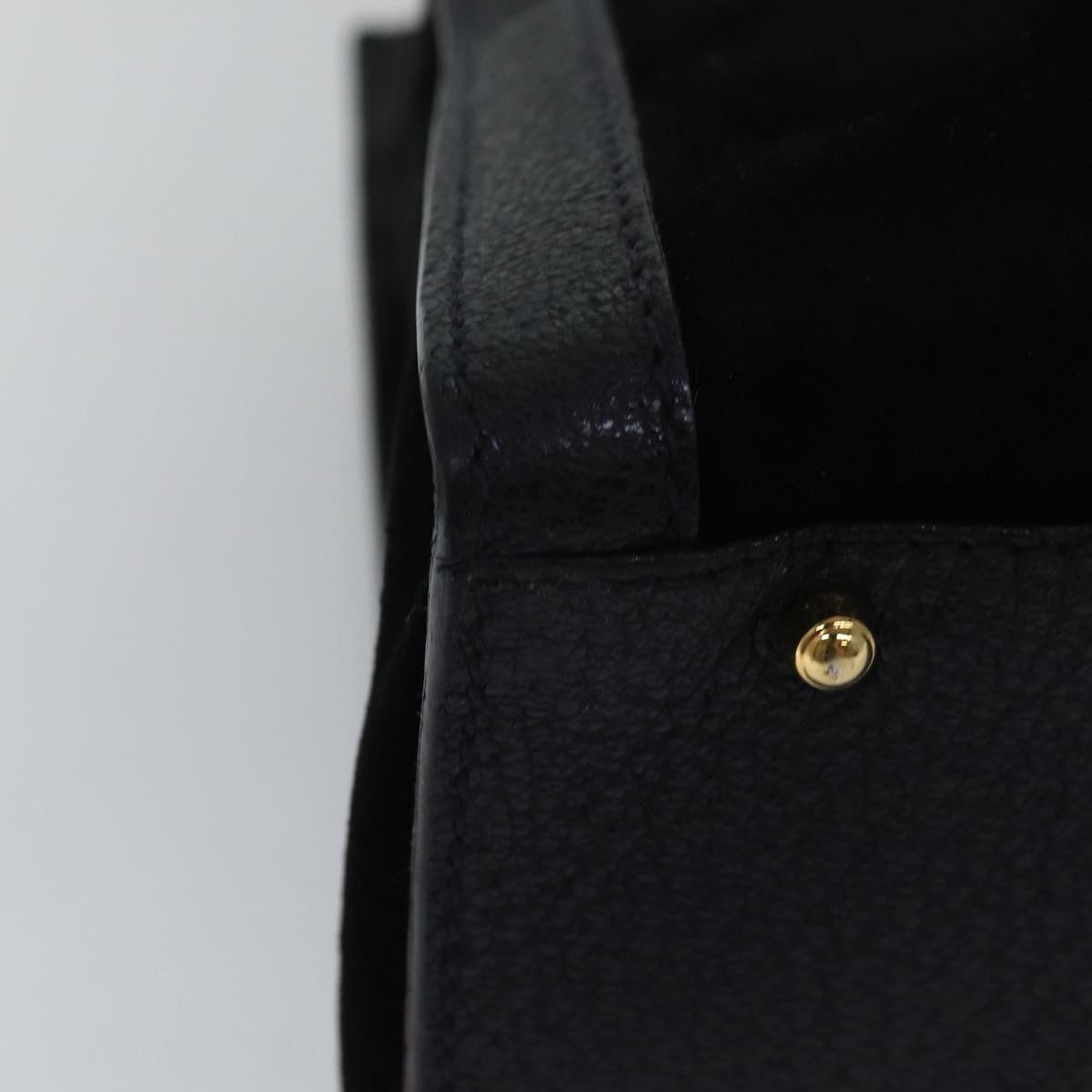 GUCCI Bamboo Tote Bag Suede Leather Black ep4462