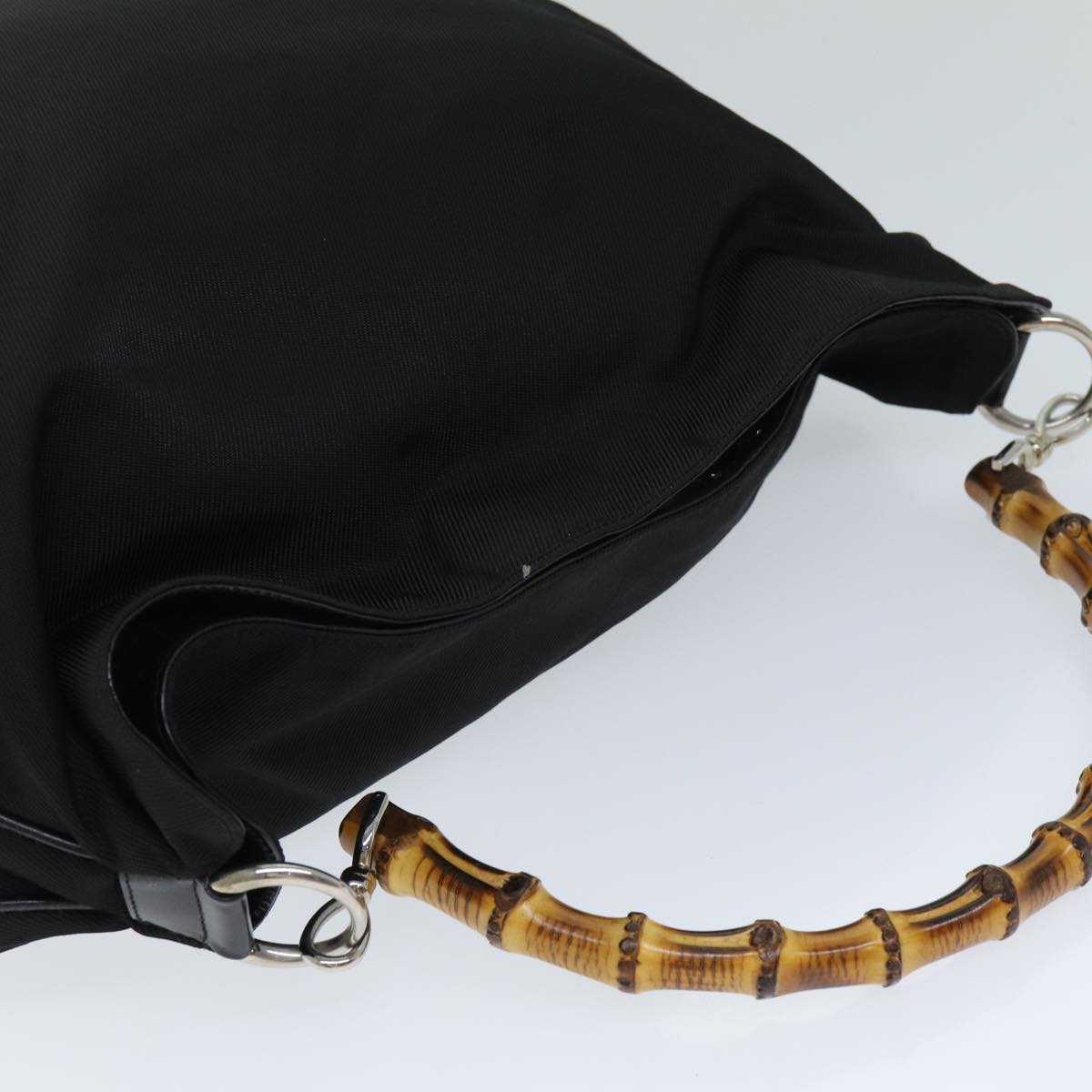 GUCCI Bamboo Shoulder Bag Nylon Brown 001 1998 1577 5 ep4477