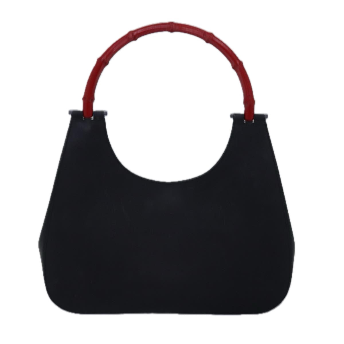 GUCCI Bamboo Shoulder Bag Leather Black Red 001 3739 3444 ep4479