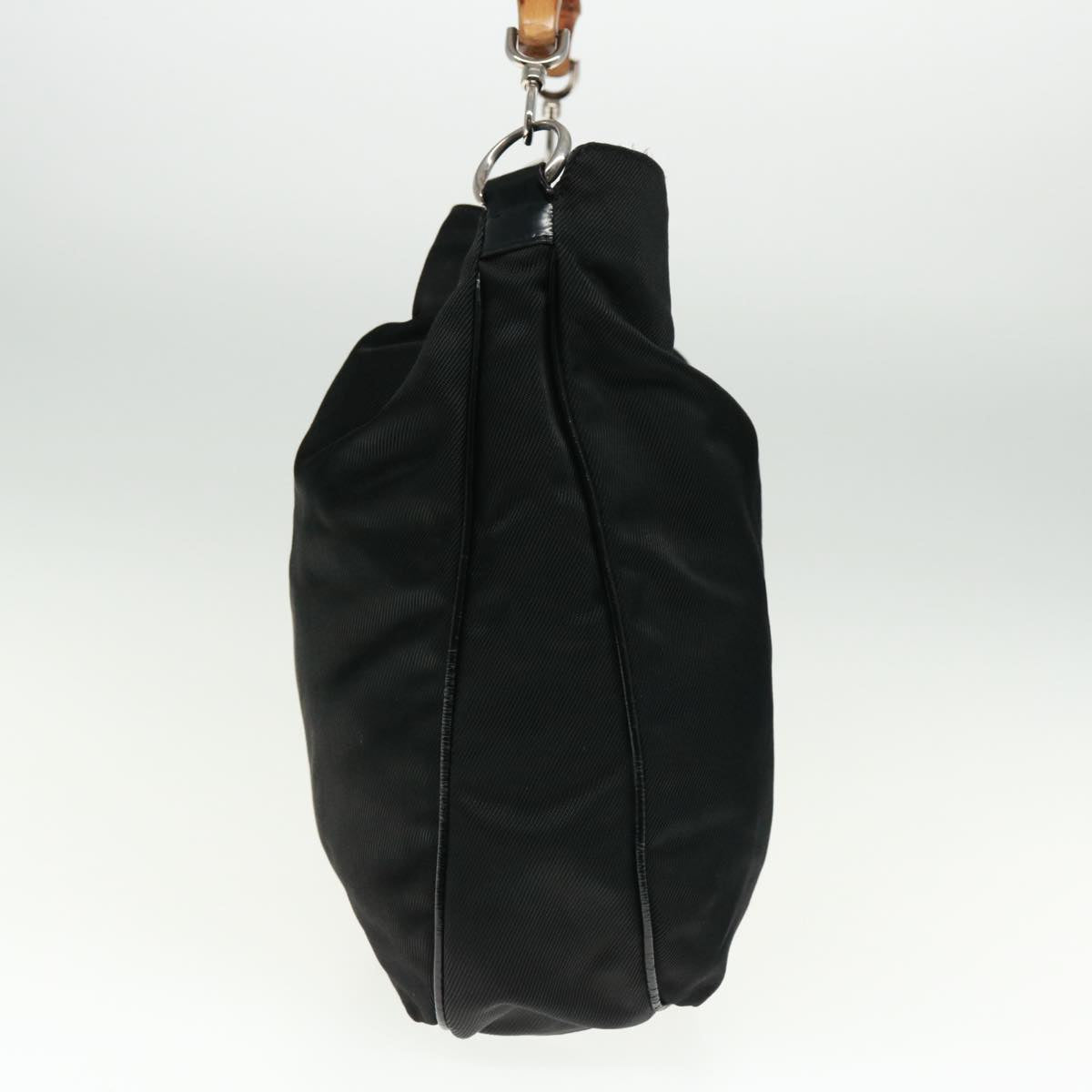 GUCCI Bamboo Shoulder Bag Nylon Black 001 2123 1577 ep4491