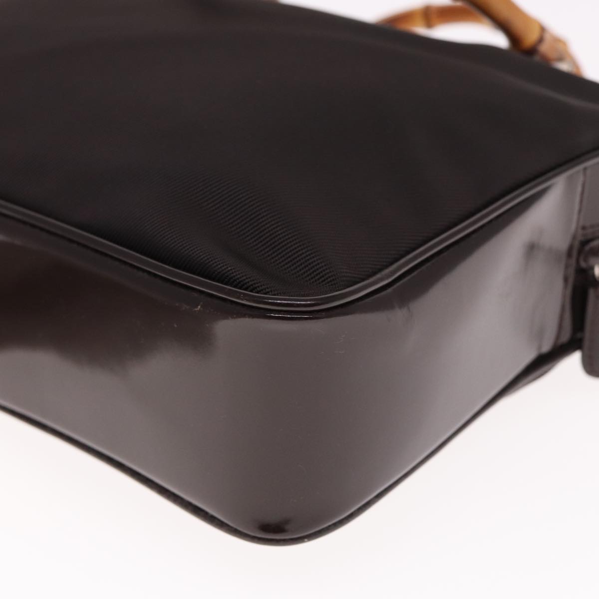GUCCI Bamboo Hand Bag Canvas Black ep4495