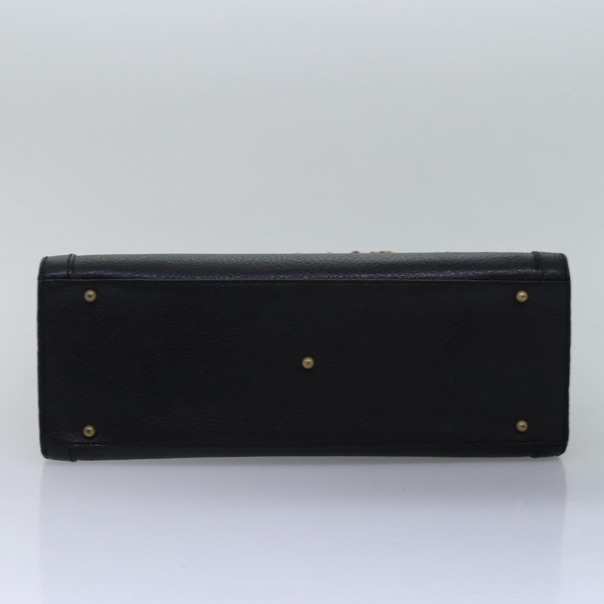 GUCCI Bamboo Hand Bag Leather Black 002 0260 2615 ep4498