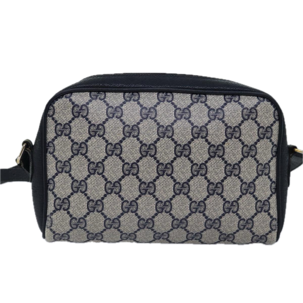 GUCCI GG Supreme Sherry Line Shoulder Bag PVC Navy Red 116 02 089 ep4504